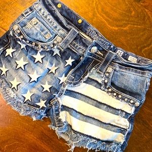 MISS ME Flag shorts